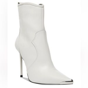 White leather booties size 7.5 Final SALE